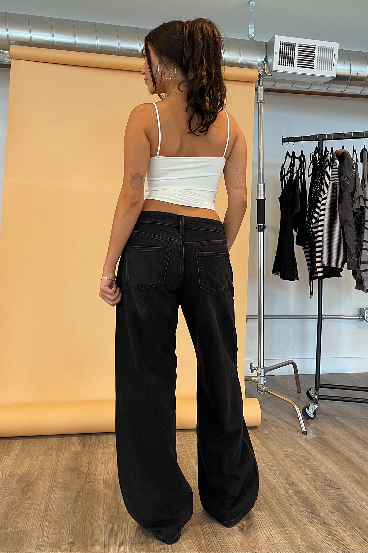 Blueprint Black Denim Baggy Wide Leg Jeans - Image 6